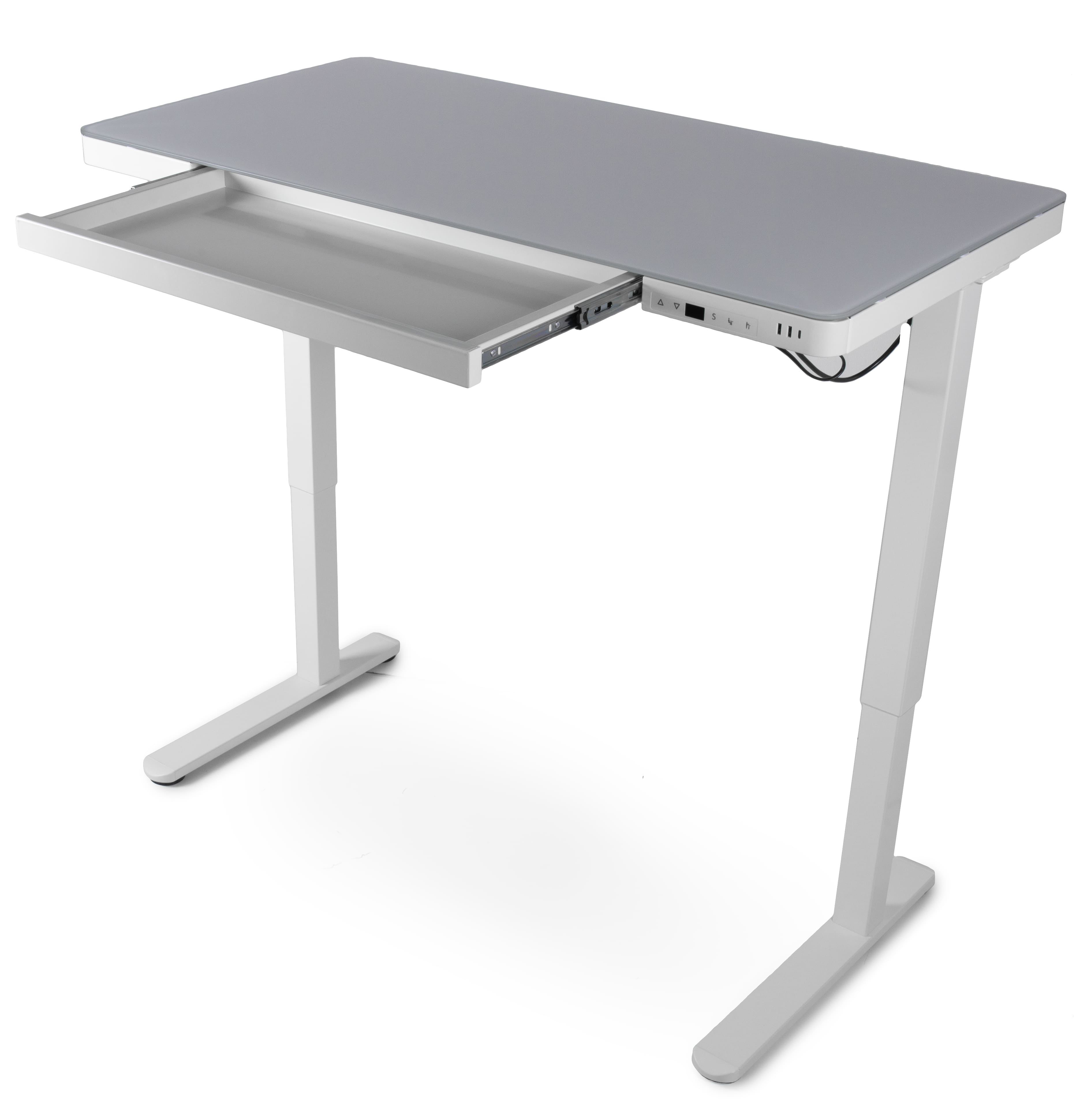 Регульований стіл Barsky StandUp white glass 1200*600 BST-12